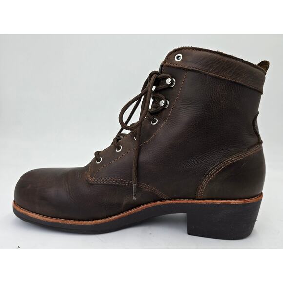 WORX By Red Wing Brown Ankle Boot Steel Toe ASTM Safety Work Bootie Women's 9.5W - Picture 6 of 9